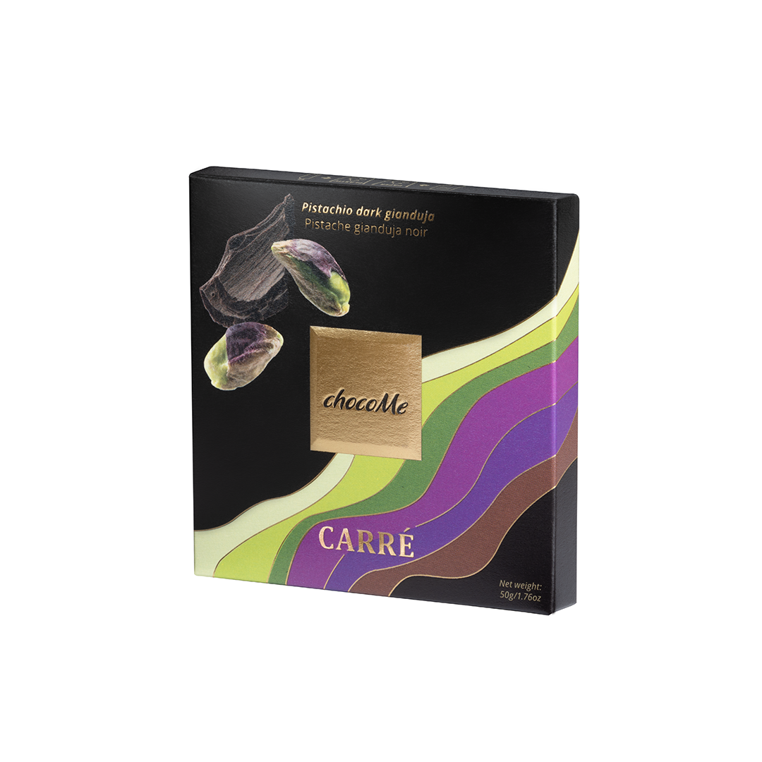 50M201 Chocolate negro V64% Gianduja de pistacho