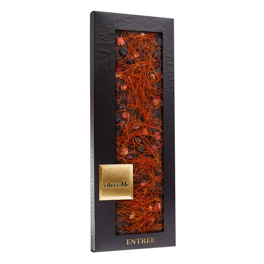 B108 Chocolate negro V66% con grosella negra, arándano rojo y filamentos de chile para Cabernet Sauvignon