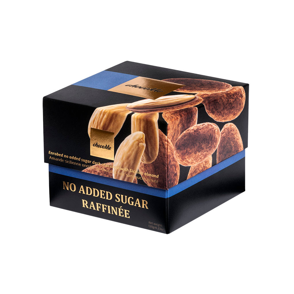 NS-RF101 Chocolate Negro 58% Recubierto Sin Azúcares Añadidos con Almendra Siciliana - 120g