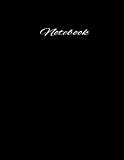 Notebook: Black Cover - Size (8.5 x 11 inches) 120 Pages: Lined Paper: Black cover Notebook