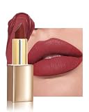 Pintalabios mate, lápiz labial de alta pigmentación, color rojo rubí mate, textura cremosa, larga duración, hidratante, brillo de labios para mujeres, fiesta, Halloween, Navidad, maquillaje-03#Ruby