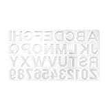 Molde De Resina con Alfabeto Reutilizables 10 Números, 26 Letras Versátil Herramienta De Creación para Proyectos Artesanales Y Decoración De Muebles para Repostería, Decoración De Pasteles