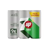 7 UP Refresco cero de lima y limón, sin azúcares y sin calorías, pack de 9 latas de 330 ml, 2.97 litros en total