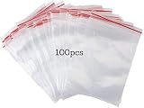 Pakico 100 Bolsas Plásticas Zip 10 x 15 cm | Bolsas transparentes con cierre zip reutilizable para organizar, guardar y proteger artículos