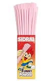 Cañas SIDRAL 80 un. - Cañas de azúcar de Sabor fresa de color rosa., Cañas Pica Pica, Cañas Dulces - Explosión de sabor en la boca.