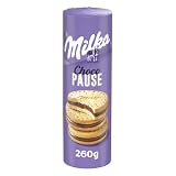 Milka Choco Pause Galletas Rellenas de Crema de Chocolate, 260g | Galletas Milka rellenas de crema de chocolate, para disfrutar en cualquier momento del día
