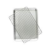 Nordic Ware Naturals® - Cuarto de hoja con rejilla antiadherente apta para horno