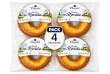 Mandul Family Rondo Original Pack de 4 | Bizcocho Tipo Roscón Esponjoso | Pastel Dulce para Desayunos y Meriendas