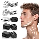 Pizens Ejercitador de Mandíbula Set, Silicona, 10pcs, Blanco y Negro | Jawliner Gum para Hombres y Mujeres, Ayuda a Definir la Mandíbula y Lograr una Apariencia Armoniosa