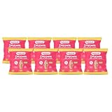Smileat Smilitos Ecológicos de Fresa y Plátano, Pack 8 x 25 g | Snack crujiente con maíz y aceite de oliva virgen extra, recomendado para peques a partir de 8 meses