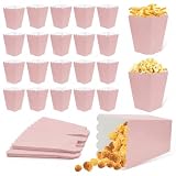 22Piezas Cajas Palomitas Bolsas Cajas de Papel para Maíz Chuches Dulces | Cubo Palomitas Pequeñas de Papel Grueso Apto para Alimentos para Fiestas Cine Cumpleaños Navidad Halloween 7,5×5,5×10,7cm