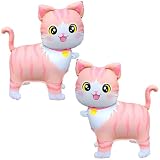 2PCS Globos de Aluminio Gato,Globo Decorativos para Gatos, globosGatos | globos de Feliz Cumpleaños de gato,Globos de Aluminio Gatos Decorativos para Cumpleaño, Fiestas, BabyShower, Bodas