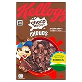 Kellogg's Choco Krispies Chocos Cereales de Desayuno 450g | Cereales de trigo con sabor chocolate, vitaminas y hierro, un desayuno clásico y crujiente para tomar con leche.