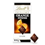 Lindt Chocolate EXCELLENCE chocolate negro con naranja, tableta de chocolate puro, chocolate negro aromático, extrafino, cacao con toque a naranja