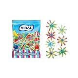 Vidal Golosinas. Pulpos Pica. Chuche con forma de pulpo cubierta de pica y sabores surtidos. Sin Gluten. Sin Grasa. Bolsa 1 kg