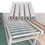 Genérico Transportador de Rodillos de Acero Inoxidable (Paquete de 5) - Rodillos de transmisión por Gravedad industriales para Bricolaje, tamaño Personalizable (L 1000 mm/39,4 Pulgadas) para una Mani