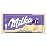 Milka Tableta de Chocolate Blanco de los Alpes, 90g | Tableta Milka de chocolate blanco de los Alpes, para disfrutar en cualquier momento del día