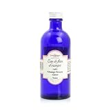 Agua de Flor de Azahar 100 ml 100% pura y natural, aroma intenso para repostería, postres y bebidas, botella de cristal azul