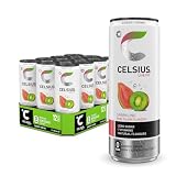 Celsius Bebida Energética Sin Azúcar, Sabor Kiwi Guayaba, Energy Drink Funcional - Lata, Pack 12 x 355 ml