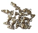 Eurofusioni Primera Comunión Cáliz - Mini Colgantes chapeada plata - Dijes para Favores - Joya artesanal - Charm Tamaño: 2 x 1,1 x 0,4 cm - 10 piezas