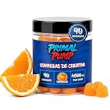Primal Pump Gominolas de Creatina Monohidratada 4.5g - Sabor Naranja - Creatina para Rendimiento y Potencia - Sin Azúcar, Vegano y Sin Gluten