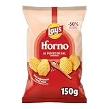 Lay's Horno Patatas Fritas, al Punto de Sal con Menos Grasa, 150 g