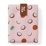 ROLL'EAT - Bolsa Merienda, Porta Bocadillos con Envoltorio Reutilizable - Fruits (Coco)