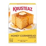 Krusteaz Mezcla de pan de maíz y muffins de miel, hecha con miel real, caja de 15 onzas