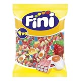 Fini Sour Little Mix Goma Pica | Golosinas Pica Pica, Ositos Gominola, Huevos Chuches, Mezcla de Frutas | Sin Gluten - Bolsa 1 Kg