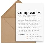 CONTRAXT Tarjeta cumpleaños. Regalo original tarjeta felicitacion feliz cumpleaños cumple mujer hombre amiga