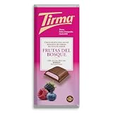 Tirma Chocolate con Leche Relleno de Crema de Yogur sabor Frutos del Bosque | 103 g | Tableta con interior suave y afrutado | Sin Gluten | Capricho Dulce | Elaborado en Canarias | Ideal para meriendas