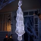 JOYIN Colgante de cadáver de Capullo de Halloween de 182.8 cm para Decoraciones de Halloween al Aire Libre, Accesorios de cadáver de tamaño Natural, decoración del Cuerpo de Esqueleto Aterrador