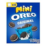 OREO Original Mini sabor a vainilla pack 4 bolsitas 160g | Una irresistible combinación de cacao y crema de vainilla en formato mini, ideal para meriendas y disfrutar entre horas