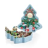 Venchi, Árbol de Navidad en Lata, 22 Bombones, Sin Gluten, 223 g | Bombones Surtidos Cream&Crunchy, Cremini y Nougatine, Colección Vintage Dream, Decoración e Idea de Regalo Navidad