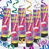 DRERIO Juego de 6 cañones de confeti para fiestas, 20 cm, con serpentinas