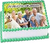 OBLEA o Papel de AZÚCAR, Foto de Tarta Personalizada, Impresión de Calidad con Colores Vivos, Decoración de Tartas para Cumpleaños, Fiestas y Celebraciones Especiales, Fácil de Colocar
