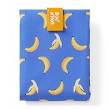 Roll'eat ® | Bolsa Merienda, Porta Bocadillos con Envoltorio Reutilizable, Porta Alimentos Ecológico sin BPA, Bolsa de Tela, Modelo Banana - Boc'n'Roll Fruits