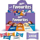 Milka Favourites, Surtido de Bombones, 108 Mini Chocolatinas, 1kg | Bombones Milka surtidos envueltos individualmente, para disfrutar en cualquier momento del día