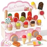 Heladeria Juguete,Accesorios de Cocina 3 en 1 para niños,Juguetes Montessori con Dinero de Juego,excelente Regalo de cumpleaños para niños y niñas de 3 a 5 años,diversión con Juegos de Roles