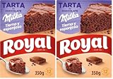 Royal Tarta de Chocolate Milka, Preparado en Polvo, 12 Raciones, 350g (Paquete de 2)
