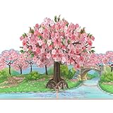 MOKIO® Tarjeta Pop-Up 3D – Cerezo japonés en flor – Tarjeta de felicitación