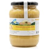 Miel cruda de ImkerPur, 1 kg, sin filtrar, no centrifugada o calentada, contiene polen de flores, cera de abeja, propóleos, pan de abejas y jalea real
