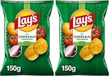 Lay's Campesinas, Patatas Fritas de cultivos sostenibles con sabores vegetales, Producto de Aperitivo, bolsa individual, 150g (Paquete de 2)