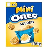 OREO Mini Golden sabor a vainilla galletas rellenas 4 bolsitas con 40g cada una