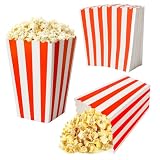 20 Bolsas Pequeñas para Palomitas de Maíz y Caramelos - Cajas de Papel, Cubos de Cartón para Aperitivos - Decoración de Fiestas