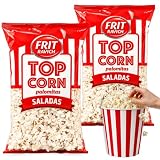 Palomitas Saladas Frit Ravich, Palomitas de maíz saladas, Elaboradas con maíz especial para palomitas, aceite de girasol y sal, Sin gluten, Vegano, Contiene 2 Unidades de 80 gr
