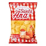 Santa Ana, Patatas fritas con sal estilo churrería, Producto de Aperitivo, Snack en bolsa individual de 140gr