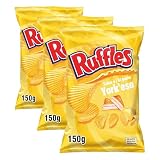 Ruffles Yorkeso - Patatas Fritas Onduladas, Queso, 150g (Paquete de 3)