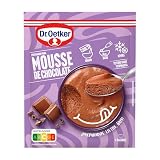 DR. OETKER Mousse de Chocolate, Preparado para Mousse de Chocolate - Estuche con Mezcla Preparada para Mousse Sabor Chocolate 73g (Cantidad 4 Raciones)