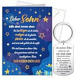 HOWAF Tarjeta de felicitaci¨®n exclusiva para el hijo, Son's Special Moment Heartfelt Tarjeta de felicitaci¨®n, para su querido hijo, para el cumplea?os, chirstmas, a?o nuevo